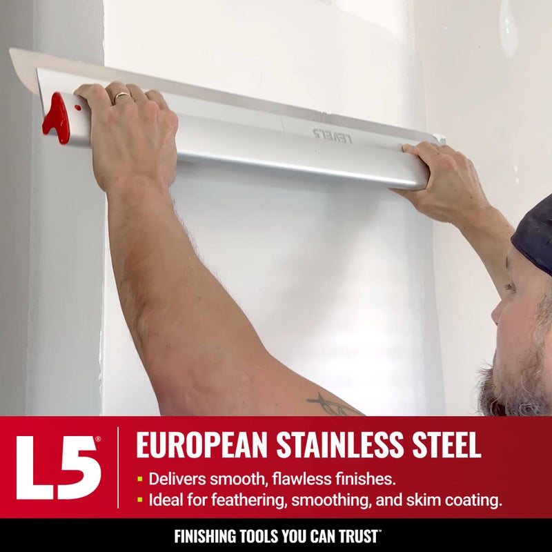 Level-5 LEVEL5 24-Inch Skimming Blade | Precision 0.3mm German Stainless Steel Blade Insert (Replaceable), Ergonomic Aluminum Blade Profile | 4-924 - Image 2